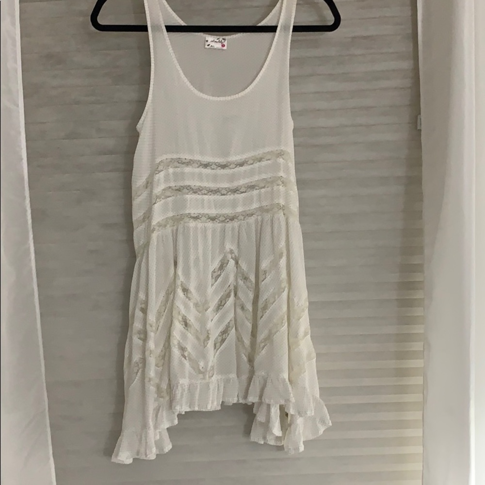 Free People Swingy Lace Inset Tunic